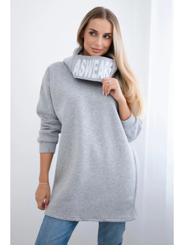 Reinforced hoodie in grey color