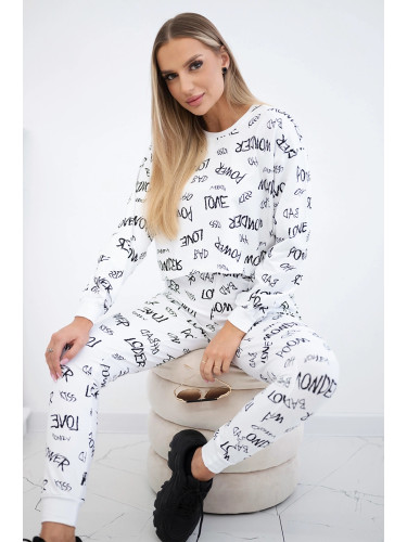 Set with white lettering