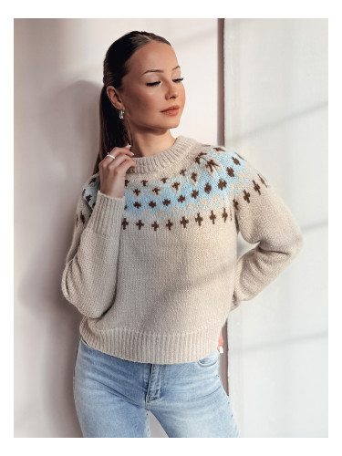 Дамски пуловер SKADOVA, тъмнобежов