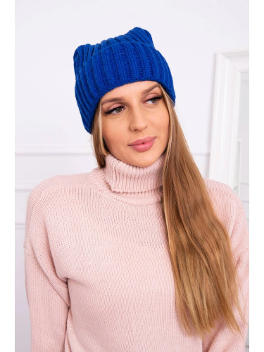 marka niezdefiniowana Cap with turn up Magda K293 mauve blue