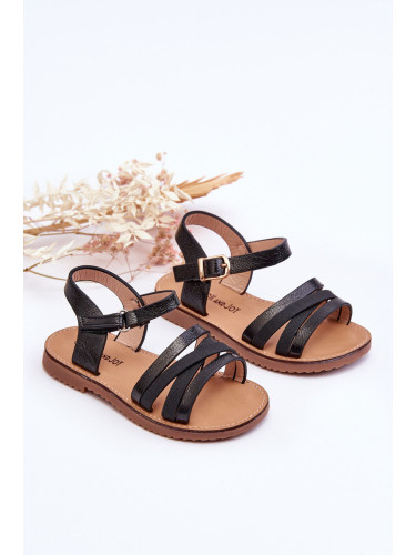 FR1 Детски сандали с каишки Black Isla