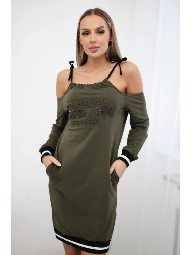 Tres Chic khaki dress