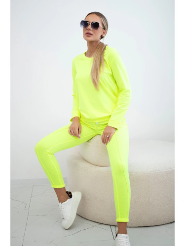 Sports set yellow neon