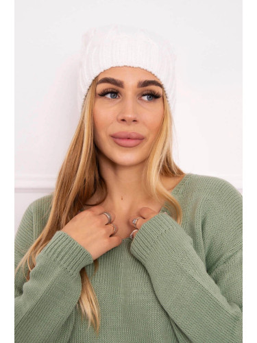marka niezdefiniowana Cap with fleece Iwona K221 white