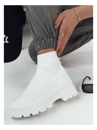 Дамски маратонки тип чорап ORCE, бели