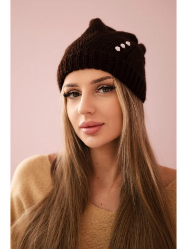 marka niezdefiniowana Women's cap Kryspina K394 brown