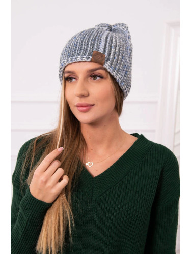 Kesi Cap with fleece Zoja K306 ecru + blue
