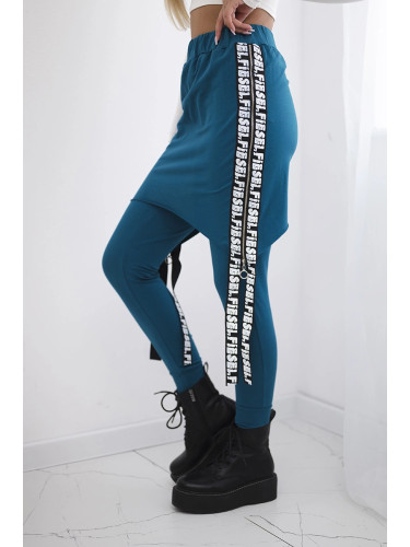 Pants/suit with navy selfie inscription