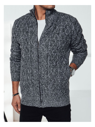 Sweter męski rozpinany szary Dstreet