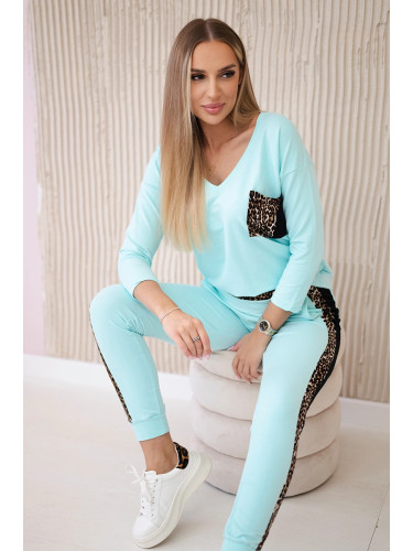 Set with a motif of a panther mint