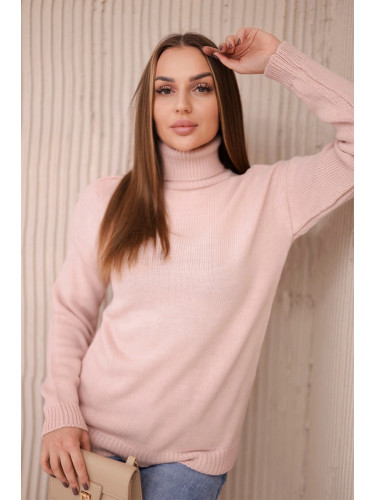 Turtleneck sweater powder pink