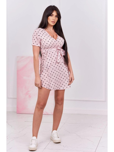 Spotted dress powder pink