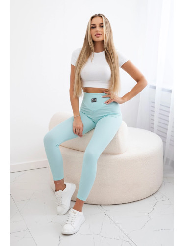 Ribbed leggings mint
