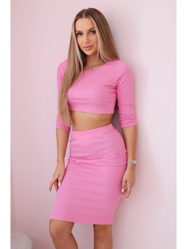 Set of blouses with a light pink skirt