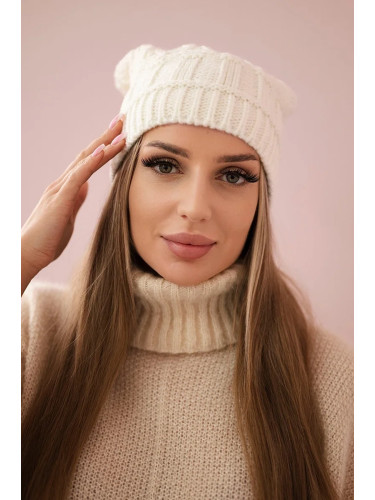 Kesi Cap with fleece Marta K231 ecru