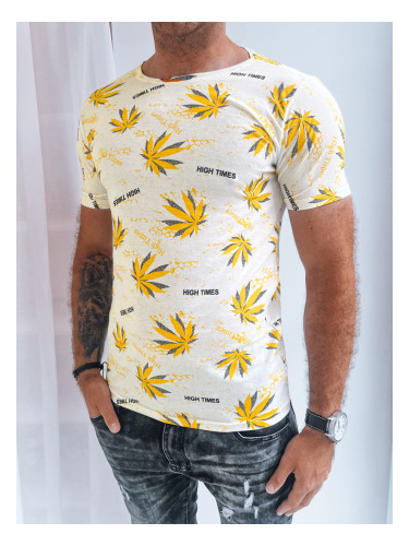 Бяла мъжка тениска с принт Dstreet