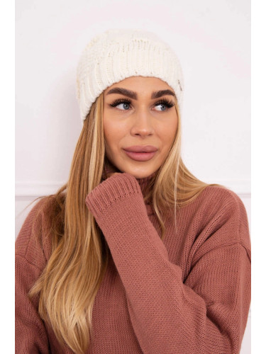 Kesi Cap with fleece Karolina K243 ecru