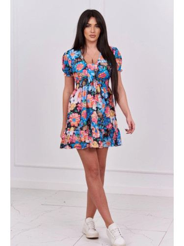 Black floral dress with V-neck