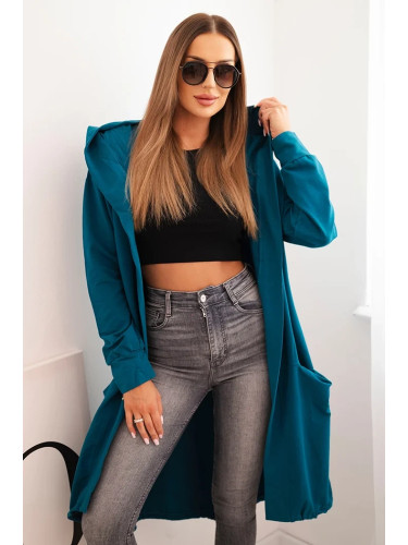 Oversize Navy Hooded Cape