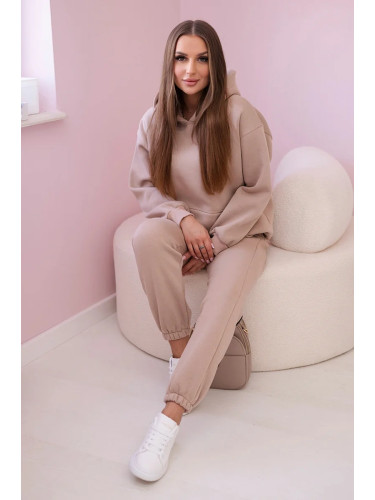 Cotton set with light beige print
