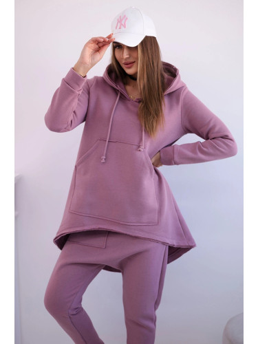 Set with Baggy trousers dark pink