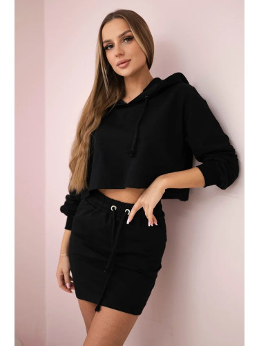 Set of sweatshirt with black skirt