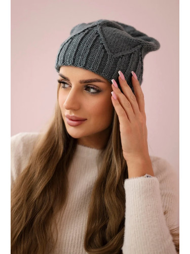 marka niezdefiniowana Women's cap Liliana K375 dark gray