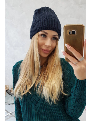 Kesi Cap with fleece Anna K238 navy blue