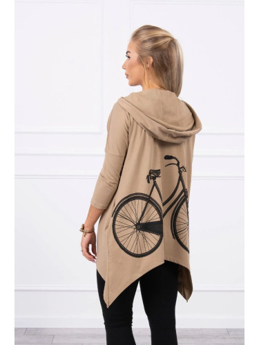Sweatshirt with a camel cycling print