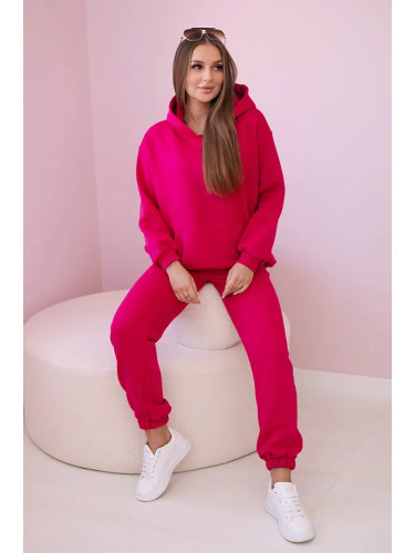 Cotton set with fuchsia print