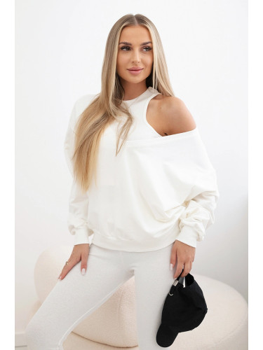 3-piece set Sweatshirt + top + leggings ECRU