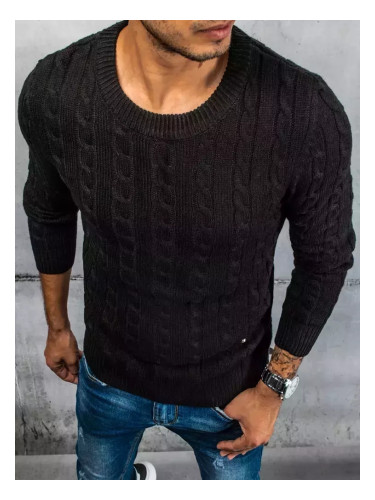 Sweter męski czarny Dstreet