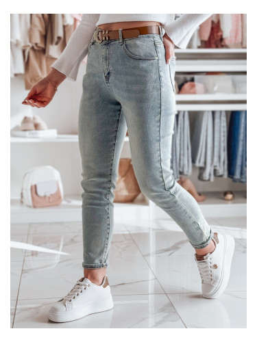 Дамски дънки slim fit с висока талия