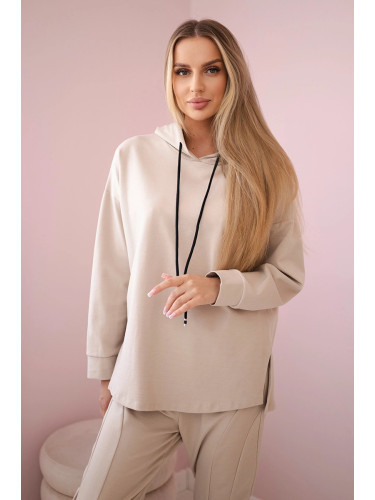 Set Punto Milano winter hoodie + pants beige