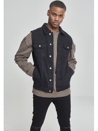 Denim vest black dark