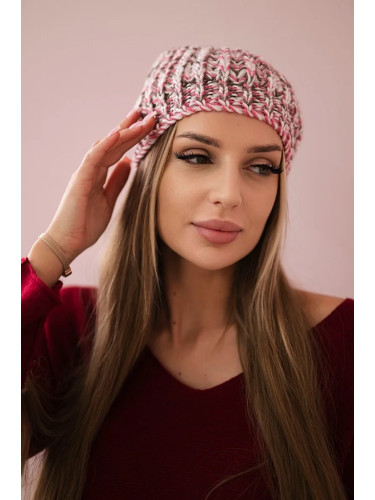 Kesi Cap with a pompom Maria K335 powdered pink