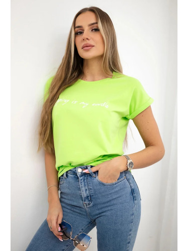 Shopping blouse is my cardio light green