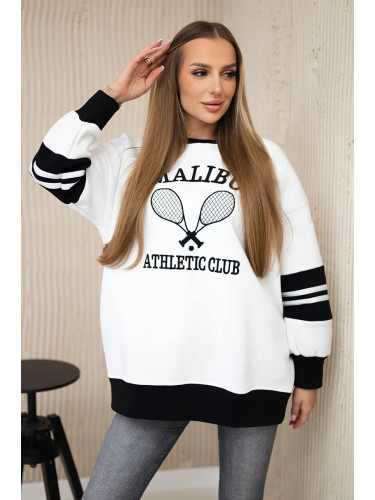 Malibu insulated sweatshirt white + black