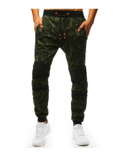 Spodnie dresowe męskie camo zielone Dstreet