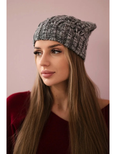 Kesi Cap with fleece Roksana K209 dark gray