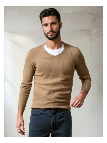 Мъжки пуловер DStreet, кафяв