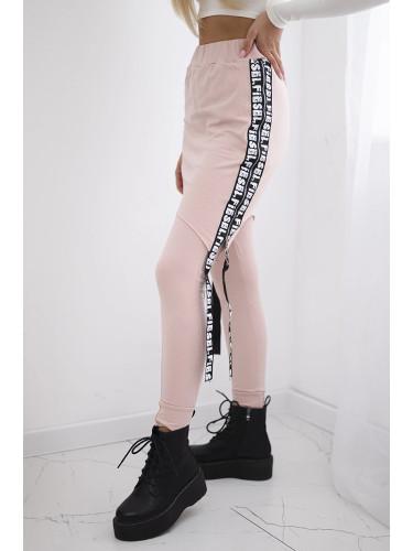 Pants/suit with selfie lettering dark powder pink