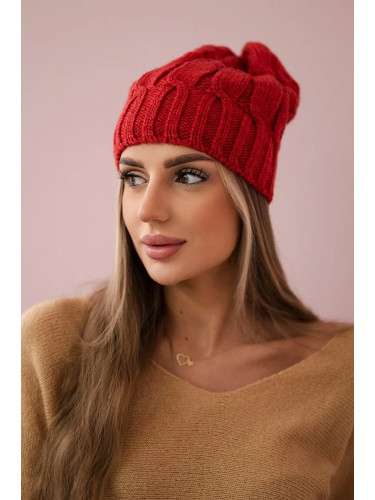 Kesi Cap with fleece Iwona K221 burgundy
