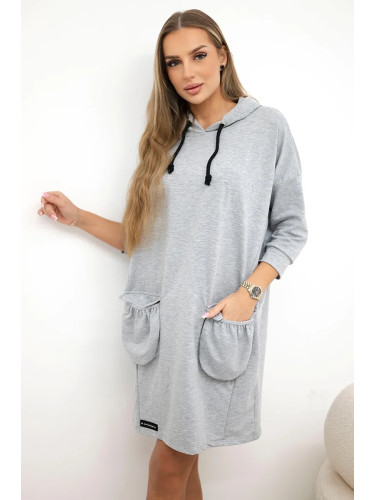 Dress with hood gray
