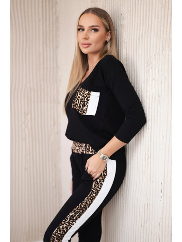 Set with a black panther motif