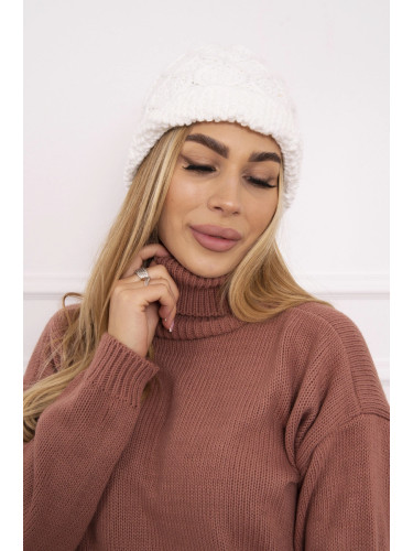 marka niezdefiniowana Cap with fleece Roma Bis K235 white