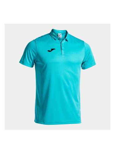 Men's Polo Shirt Joma Polo Shirt Hobby S/S Fluor Turquoise