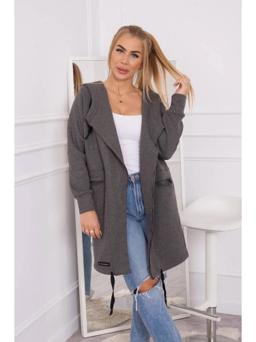 Insulated raincoat with graphite hood