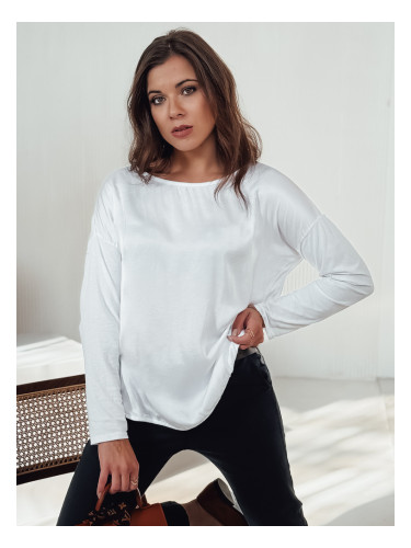 Дамска блуза oversize SILKINEA бяла