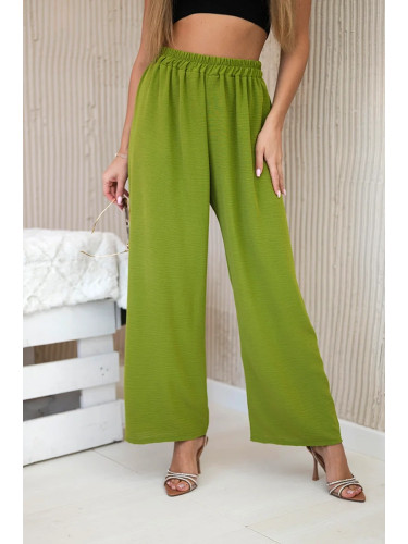 Kesi Włoski Wide-leg trousers olive